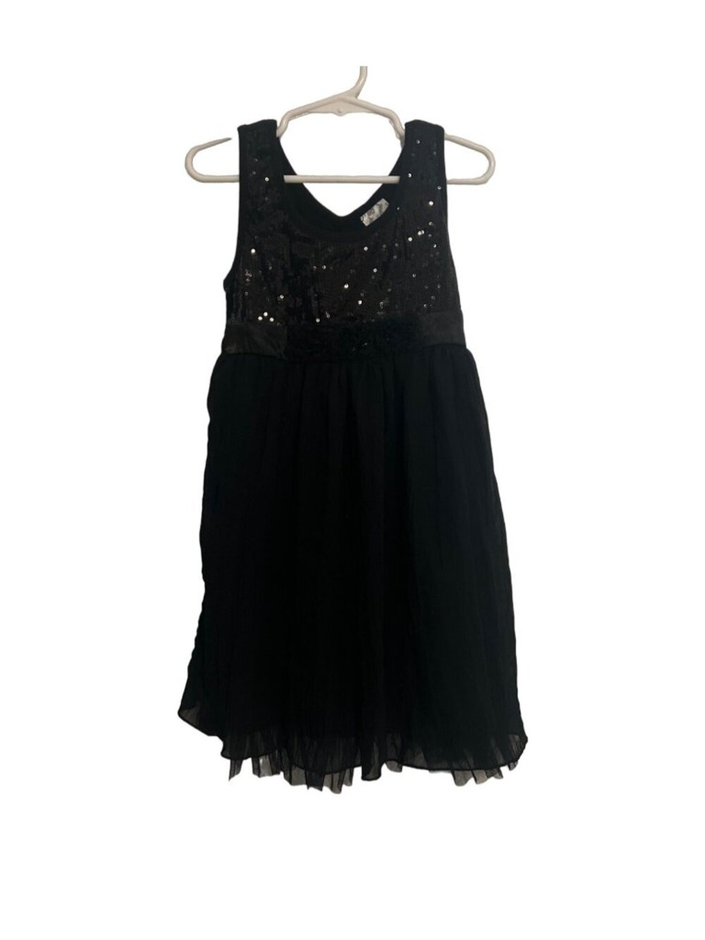 The Sonny Munroe Collection Black Sequence Girls Dress Size Small